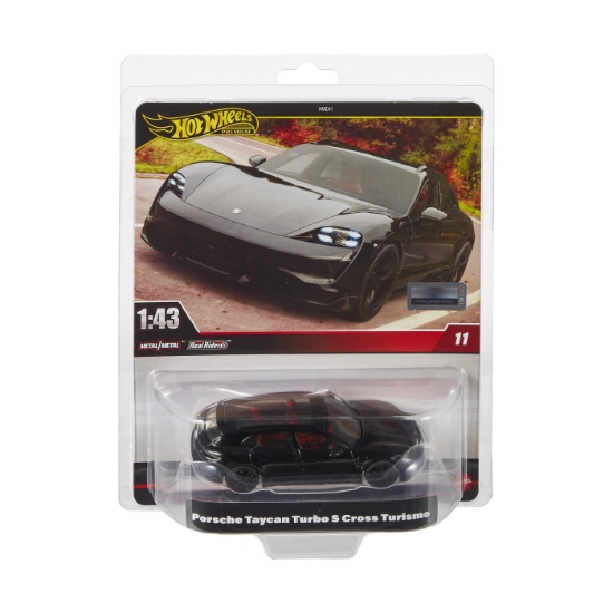 Imagine Hot Wheels Premium Real Riders mașinuță metalică Porsche Taycan Turbo S Cross Turismo scară 1:43