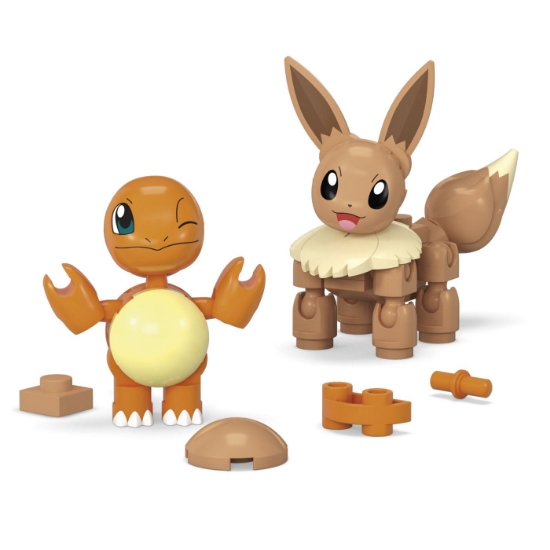 Imagine  Pokemon Mega set două bile Charmander și Eevee – 40 piese