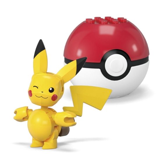 Imagine Pokemon Mega set două bile Ditto și Pikachu – 42 piese