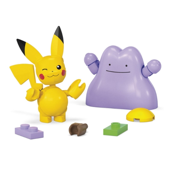 Imagine Pokemon Mega set două bile Ditto și Pikachu – 42 piese