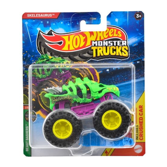 Imagine HOT WHEELS MONSTER TRUCK MASINUTA SKELESAURUS SCARA 1:64