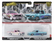 Imagine HOT WHEELS PREMIUM SET 2 MASINUTE METALICE DATSUN SUNNY TRUCK SI NISSAN HARDBODY SCARA 1:64