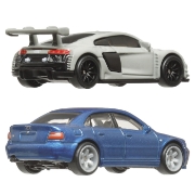 Imagine HOT WHEELS PREMIUM SET 2 MASINUTE METALICE AUDI S4 QUATTRO SI AUDI R8 LMS SCARA 1:64