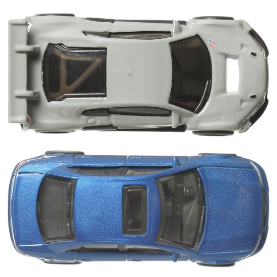 Imagine Hot Wheels Premium Set 2 mașinuțe metalice Audi S4 Quattro și Audi R8 LMS scară 1:64