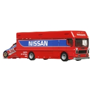 Imagine HOT WHEELS TRANSPORTATOR EURO HAULER CU MASINUTA NISSAN 300 ZX GTS SCARA 1:64