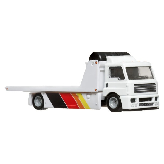 Imagine  Hot Wheels transportator Fleet Street cu mașinuță Toyota Off Road Truck, scară 1:64