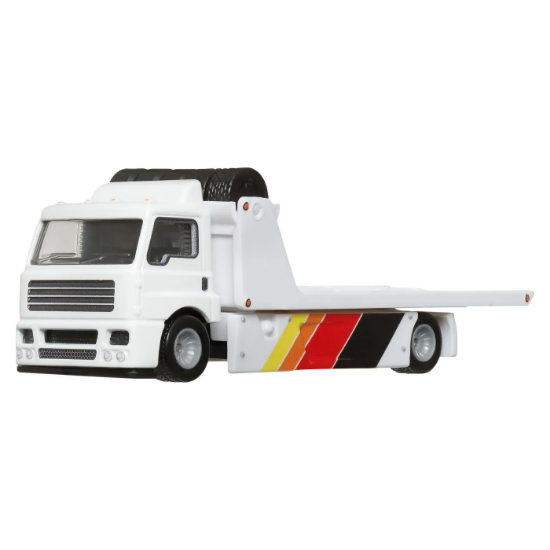 Imagine  Hot Wheels transportator Fleet Street cu mașinuță Toyota Off Road Truck, scară 1:64