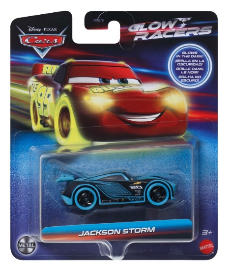 Imagine CARS GLOW RACERS MASINUTA METALICA JACKSON STORM 1:55
