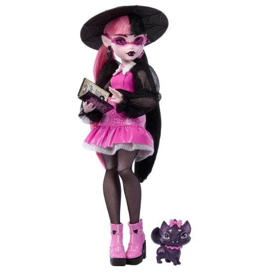 Imagine MONSTER HIGH PAPUSA DRACULAURA SI ANIMALUTUL COUNT FABULOUS