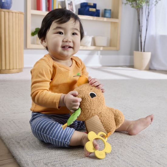 Imagine Fisher Price Jucărie senzorială Capibara – prieten moale și texturat pentru explorare