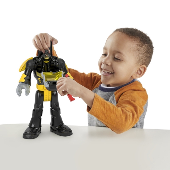 Imagine FISHER PRICE IMAGINEXT DC SUPER FRIENDS SET FIGURINA BATMAN SI COSTUM EXO CU LUMINI SI SUNETE
