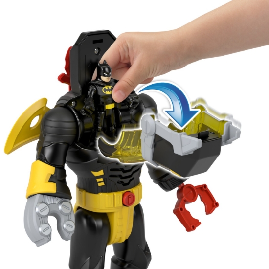 Imagine FISHER PRICE IMAGINEXT DC SUPER FRIENDS SET FIGURINA BATMAN SI COSTUM EXO CU LUMINI SI SUNETE