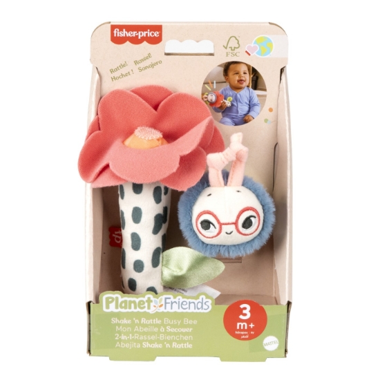 Imagine FISHER PRICE PLANET FRIENDS JUCARIE PLUS ZORNAITOARE FLOARE SI ALBINUTA