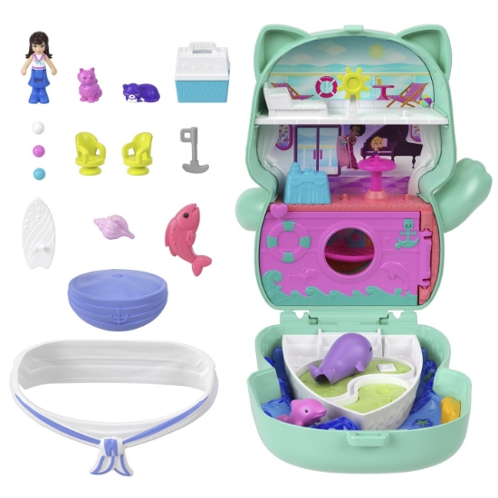 Imagine POLLY POCKET SET GENTUTA ANIMALUT PISICUTA MARINAR CU ACCESORII