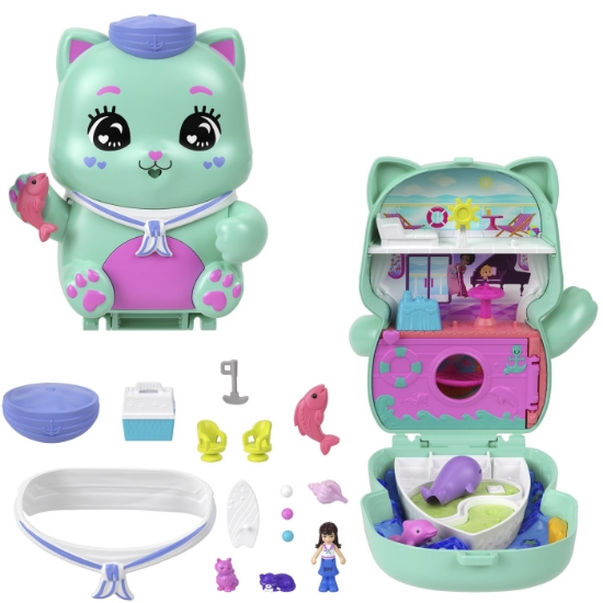 Imagine POLLY POCKET SET GENTUTA ANIMALUT PISICUTA MARINAR CU ACCESORII