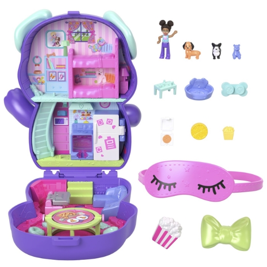 Imagine POLLY POCKET SET GENTUTA ANIMALUT CATELUS IN PIJAMA CU ACCESORII