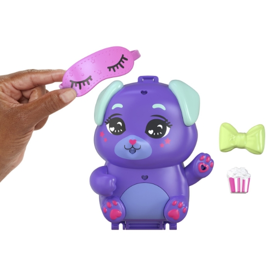 Imagine POLLY POCKET SET GENTUTA ANIMALUT CATELUS IN PIJAMA CU ACCESORII