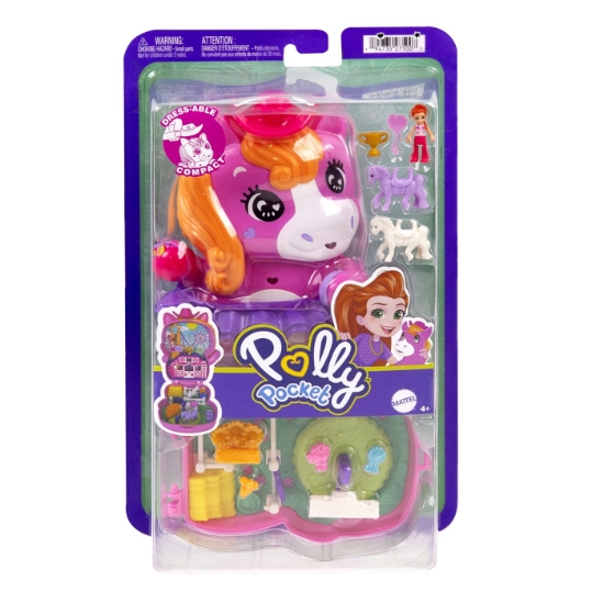 Imagine POLLY POCKET SET GENTUTA ANIMALUT PONEI LA RODEO CU ACCESORII