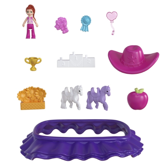 Imagine POLLY POCKET SET GENTUTA ANIMALUT PONEI LA RODEO CU ACCESORII