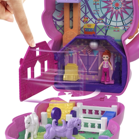 Imagine POLLY POCKET SET GENTUTA ANIMALUT PONEI LA RODEO CU ACCESORII