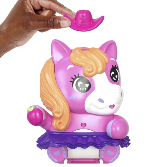 Imagine POLLY POCKET SET GENTUTA ANIMALUT PONEI LA RODEO CU ACCESORII