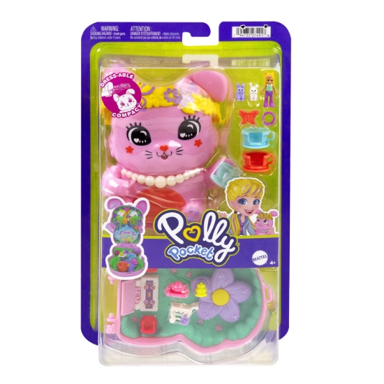 Imagine POLLY POCKET SET GENTUTA ANIMALUT IEPURAS LA PETRCERE CU ACCESORII