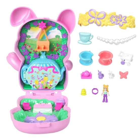 Imagine POLLY POCKET SET GENTUTA ANIMALUT IEPURAS LA PETRCERE CU ACCESORII