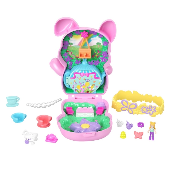 Imagine POLLY POCKET SET GENTUTA ANIMALUT IEPURAS LA PETRCERE CU ACCESORII