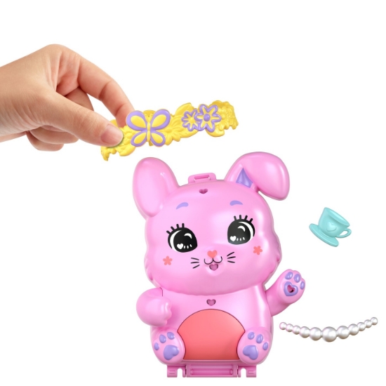 Imagine POLLY POCKET SET GENTUTA ANIMALUT IEPURAS LA PETRCERE CU ACCESORII