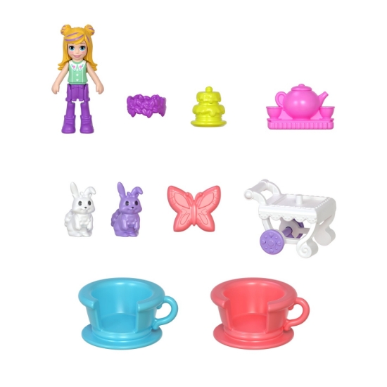 Imagine POLLY POCKET SET GENTUTA ANIMALUT IEPURAS LA PETRCERE CU ACCESORII