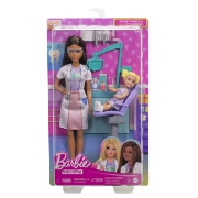Imagine BARBIE SET DE JOACA PAPUSA BARBIE BRUNETA FACE CARIERA STOMATOLOG