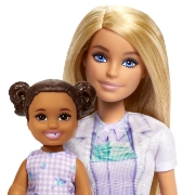 Imagine BARBIE SET DE JOACA PAPUSA BARBIE BLONDA FACE CARIERA STOMATOLOG