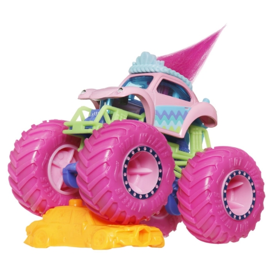 Imagine Hot Wheels Monster Truck mașinuță Trolls Poppy scara 1:64