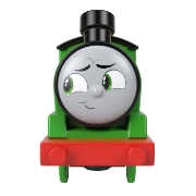Imagine THOMAS LOCOMOTIVA MOTORIZATA PERCY BRAKE CAR BRUNO CU 2 VAGOANE