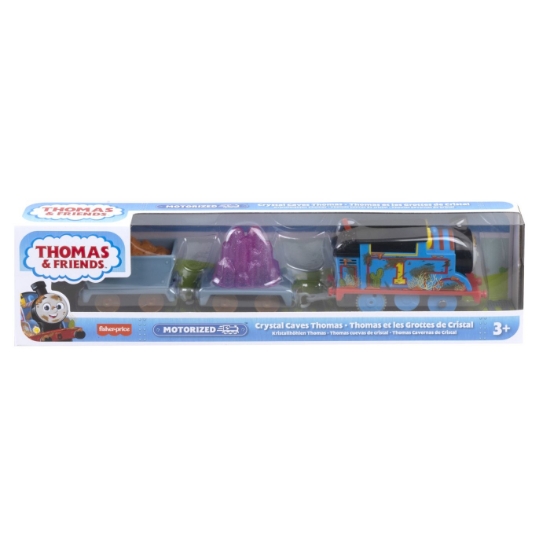 Imagine THOMAS LOCOMOTIVA MOTORIZATA THOMAS CRYSTAL CAVES CU 2 VAGOANE