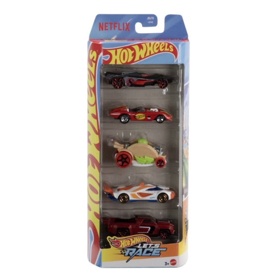 Imagine SET 5 MASINI HOT WHEELS LETS RACE