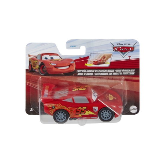 Imagine CARS MASINUTA CU SISTEM PULLBACK FULGER MCQUEEN CU ROTI DE CURSE SCARA 1:43