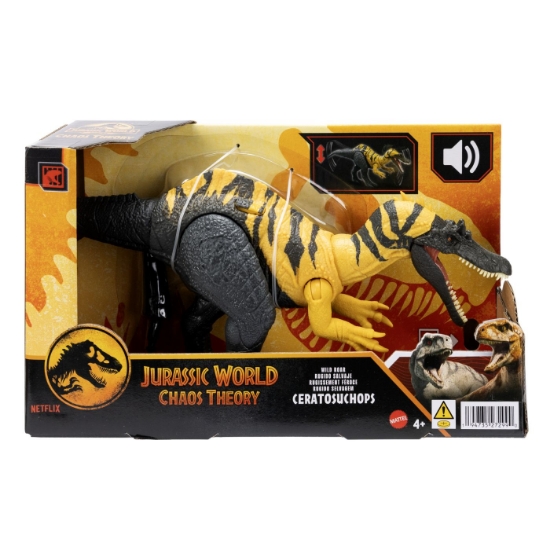 Imagine JURASSIC WORLD CHAOS THEORY WILD ROAR DINOZAUR CERATOSUCHOPS