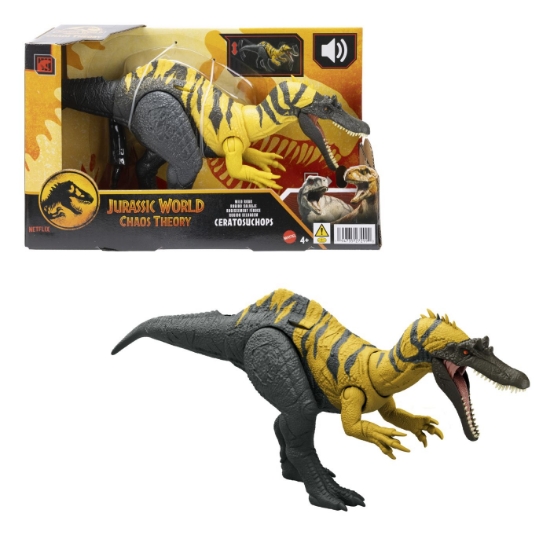 Imagine JURASSIC WORLD CHAOS THEORY WILD ROAR DINOZAUR CERATOSUCHOPS