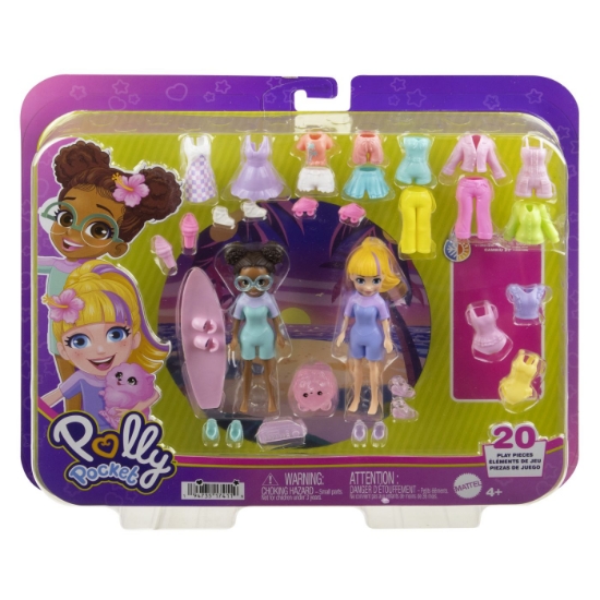 Imagine POLLY POCKET SET 2 PAPUSI SI ACCESORII 20 PIESE