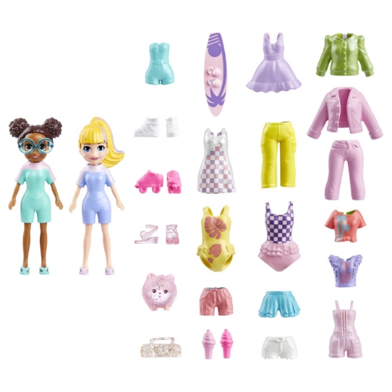 Imagine POLLY POCKET SET 2 PAPUSI SI ACCESORII 20 PIESE