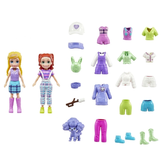 Imagine POLLY POCKET SET 2 PAPUSI SI ACCESORII 27 PIESE