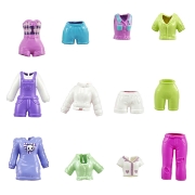 Imagine POLLY POCKET SET 2 PAPUSI SI ACCESORII 27 PIESE
