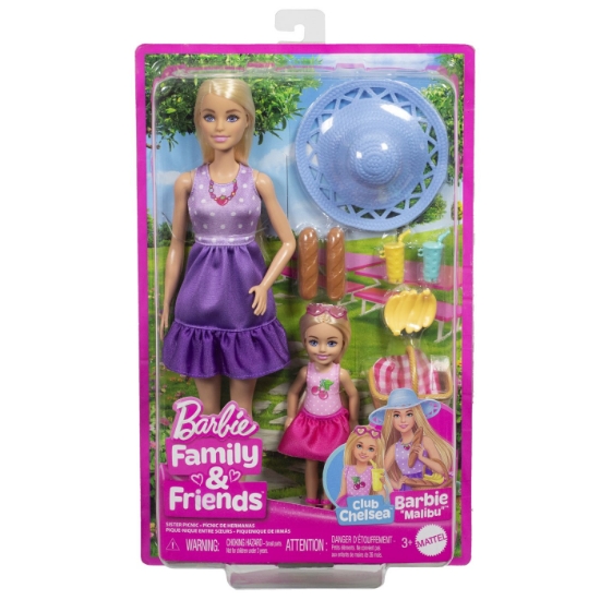 Imagine BARBIE FAMILY AND FRIENDS SET PAPUSA BARBIE SI PAPUSA CHELSEA