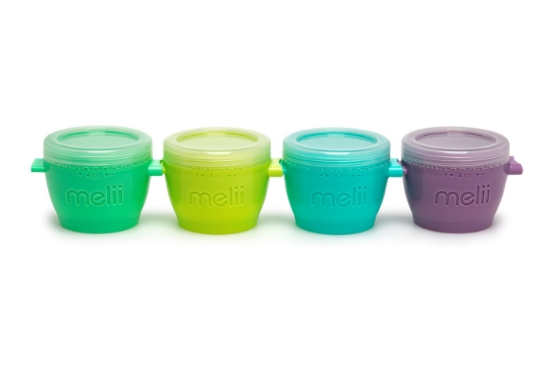 Imagine Set 4 recipiente plastic Snap&Go, Melii, 118 ml