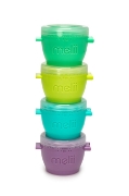 Imagine SET 4 RECIPIENTE PLASTIC SNAP&GO, MELII, 118 ML