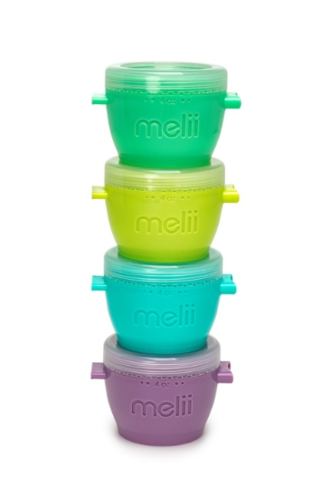 Imagine Set 4 recipiente plastic Snap&Go, Melii, 118 ml