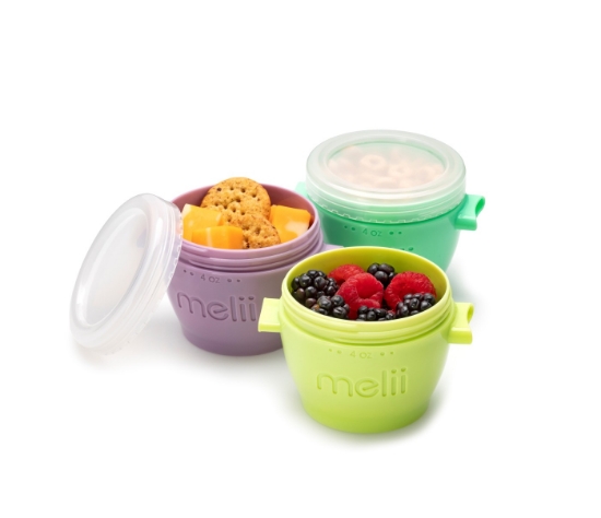 Imagine Set 4 recipiente plastic Snap&Go, Melii, 118 ml