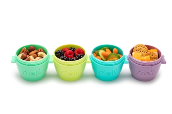 Imagine Set 4 recipiente plastic Snap&Go, Melii, 118 ml