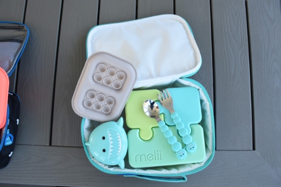 Imagine Recipient hrană bebe cu capac, Melii, model Rechin